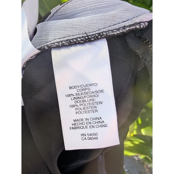 vintage silk midi skirt 2 Jones New York black white abstract psychedelic zebra - Picture 4 of 7